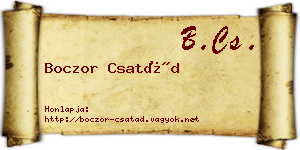 Boczor Csatád névjegykártya